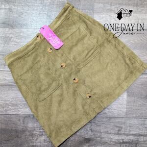 Southern Fried Chic Corduroy Mini Skirt Size L
